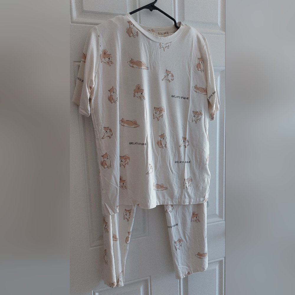 Gelato pique Shibainu Tshirts and long pants Loungewear